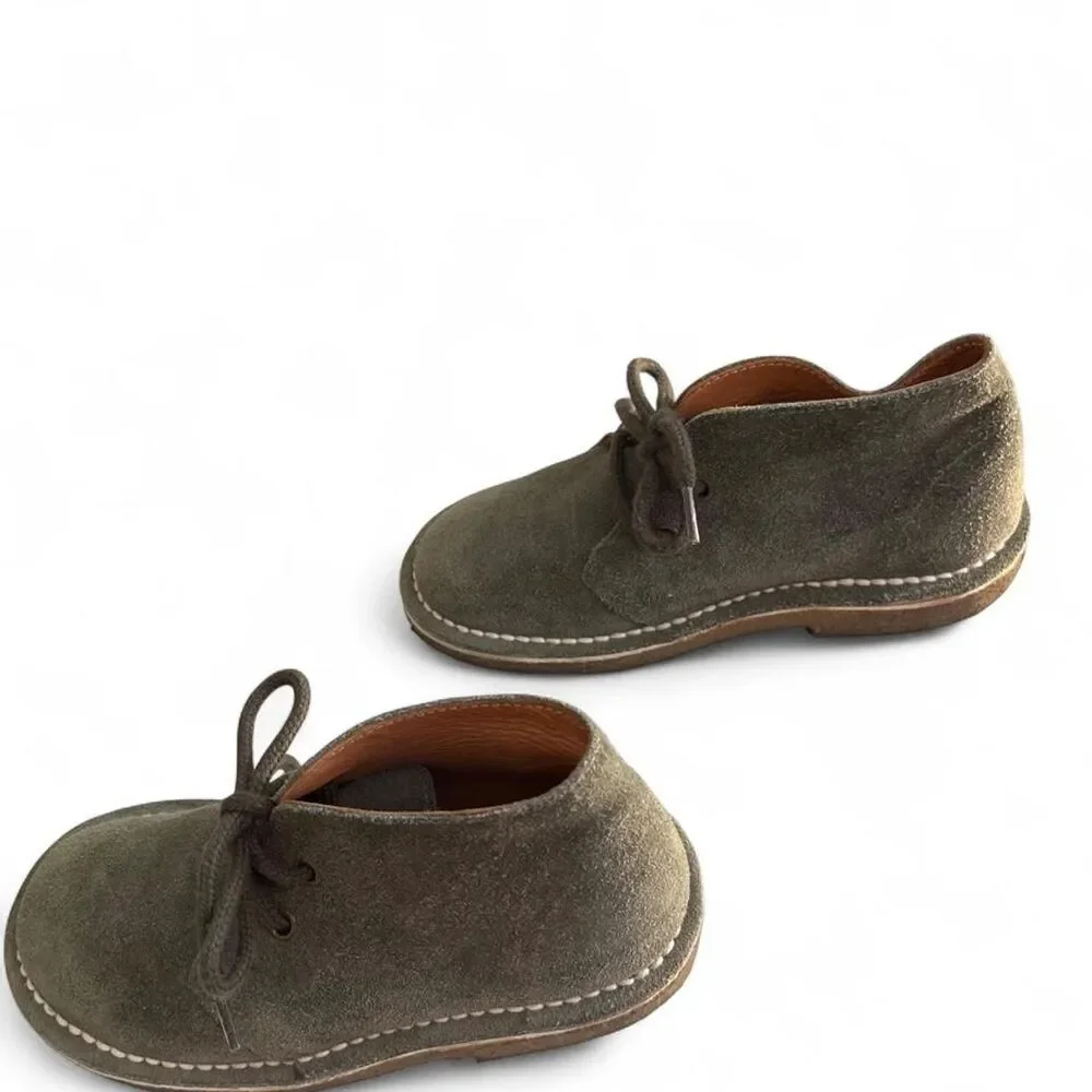 Kid's Green Suede Chukka Boots, Size 12/12.5 (30)